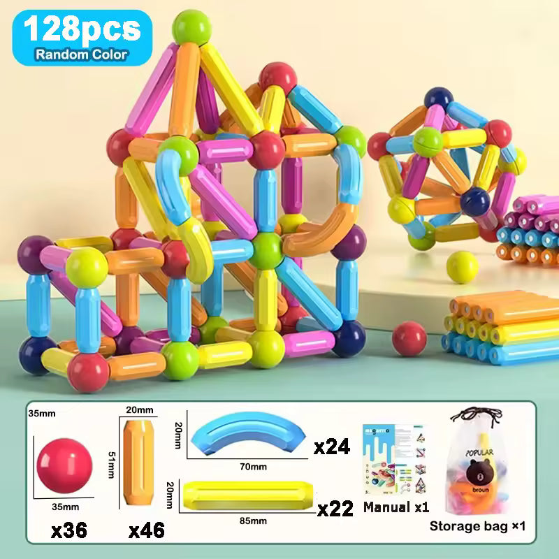 Montessori Magnetic Building Toy for Creative Learning