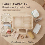 Baby Diaper Caddy Organizer Basket with Soft Corduroy Fabric