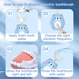 Children's Bear U-Shaped Electric Toothbrush with Soft Silicone Head