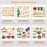 Educational Wooden Railway Track Expansion Set for Kids