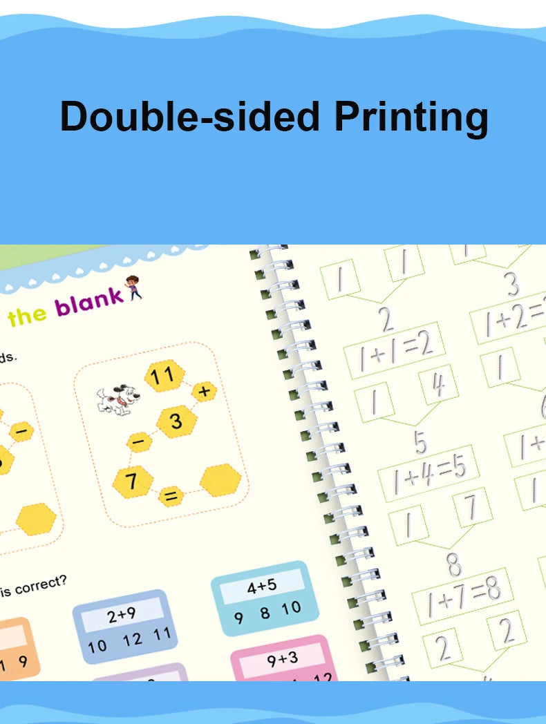 Reusable Magic Writing Practice Workbook for Kids