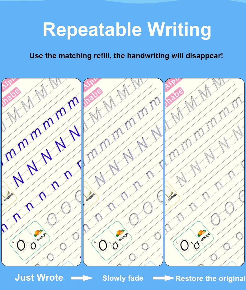 Reusable Magic Writing Practice Workbook for Kids