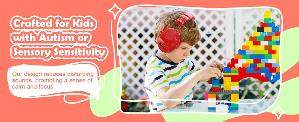 Kids Noise Reduction Earmuffs NRR 25dB Hearing Protection for Children