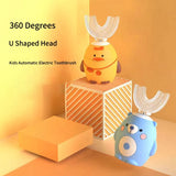 Children's Bear U-Shaped Electric Toothbrush with Soft Silicone Head