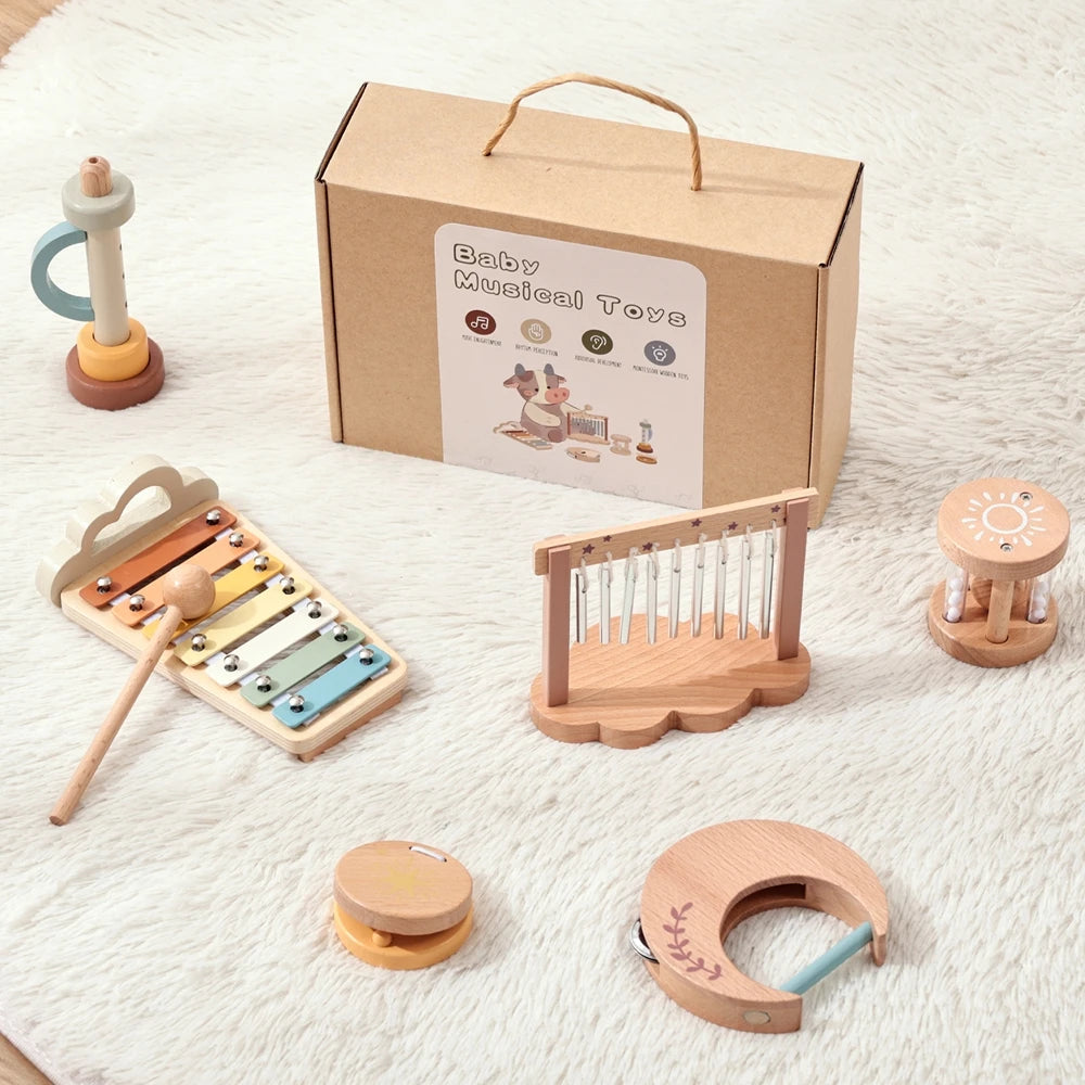 Montessori Wooden Music Instrument Set for Kids