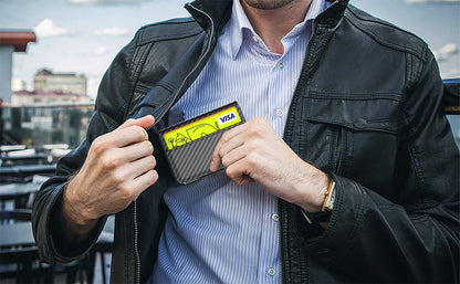 Business Compact Wallet with Money Clip and RFID Protection for Men