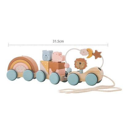 Wooden Montessori Train Learning Toy for Kids Gift