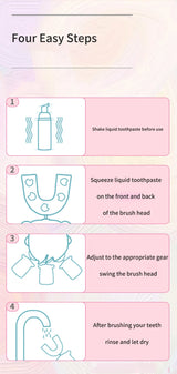 Kids U-Shaped Smart Electric Toothbrush Cartoon with Soft Silicone Head