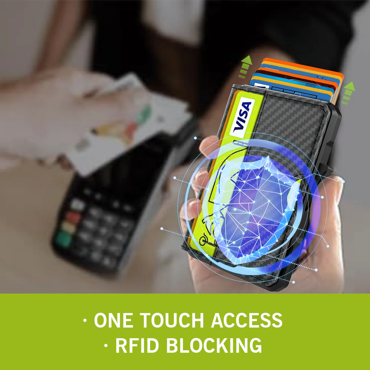 Business Compact Wallet with Money Clip and RFID Protection for Men