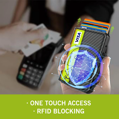 Business Compact Wallet with Money Clip and RFID Protection for Men