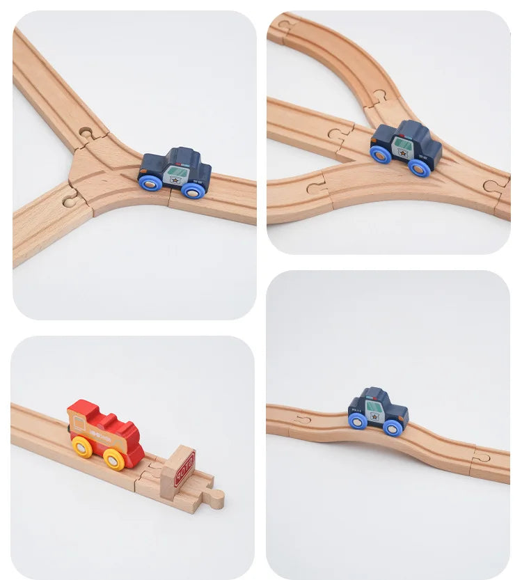 Educational Wooden Railway Track Expansion Set for Kids