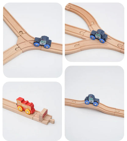 Educational Wooden Railway Track Expansion Set for Kids