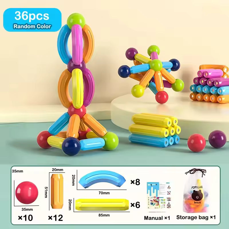 Montessori Magnetic Building Toy for Creative Learning