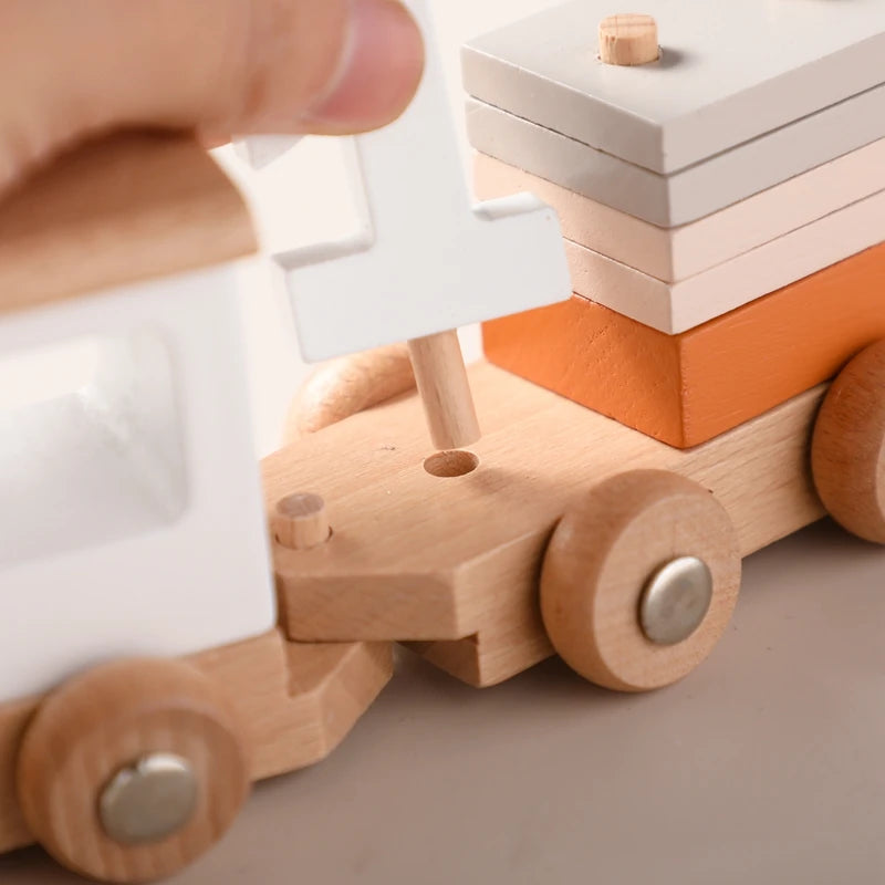 Wooden Montessori Train Learning Toy for Kids Gift