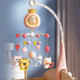 Baby Crib Mobile Rotating with Music Lights and Remote Control for Newborn Infant Gift