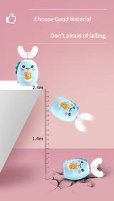 Kids U-Shaped Smart Electric Toothbrush Cartoon with Soft Silicone Head