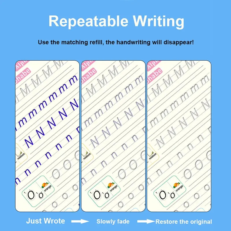 Reusable Magic Writing Practice Workbook for Kids