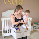 Baby Felt Diaper Caddy Organizer with Storage Pockets