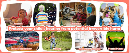 Kids Noise Reduction Earmuffs NRR 25dB Hearing Protection for Children
