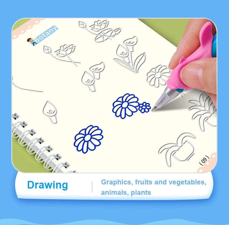 Reusable Magic Writing Practice Workbook for Kids