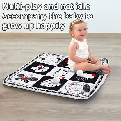 Baby Play Gym Activity Mat with Hanging Toys for Newborns and Infants
