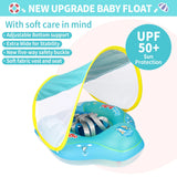 Infant Swimming Float with Sun Shade for Pool Fun
