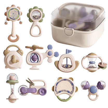 Baby Sensory Teething Toy Set with Rattles and Teethers