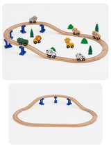 Educational Wooden Railway Track Expansion Set for Kids