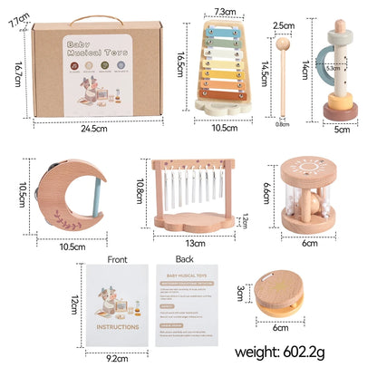 Montessori Wooden Music Instrument Set for Kids