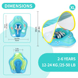 Infant Swimming Float with Sun Shade for Pool Fun