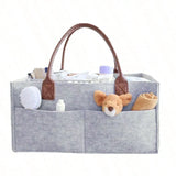 Baby Felt Diaper Caddy Organizer with Storage Pockets
