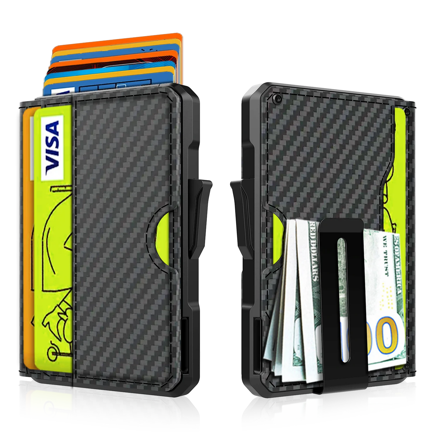Business Compact Wallet with Money Clip and RFID Protection for Men