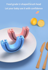 Kids U-Shaped Smart Electric Toothbrush Cartoon with Soft Silicone Head