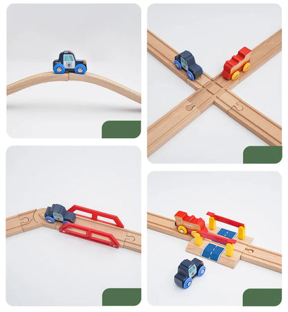 Educational Wooden Railway Track Expansion Set for Kids
