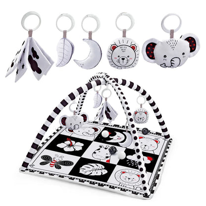 Baby Play Gym Activity Mat with Hanging Toys for Newborns and Infants