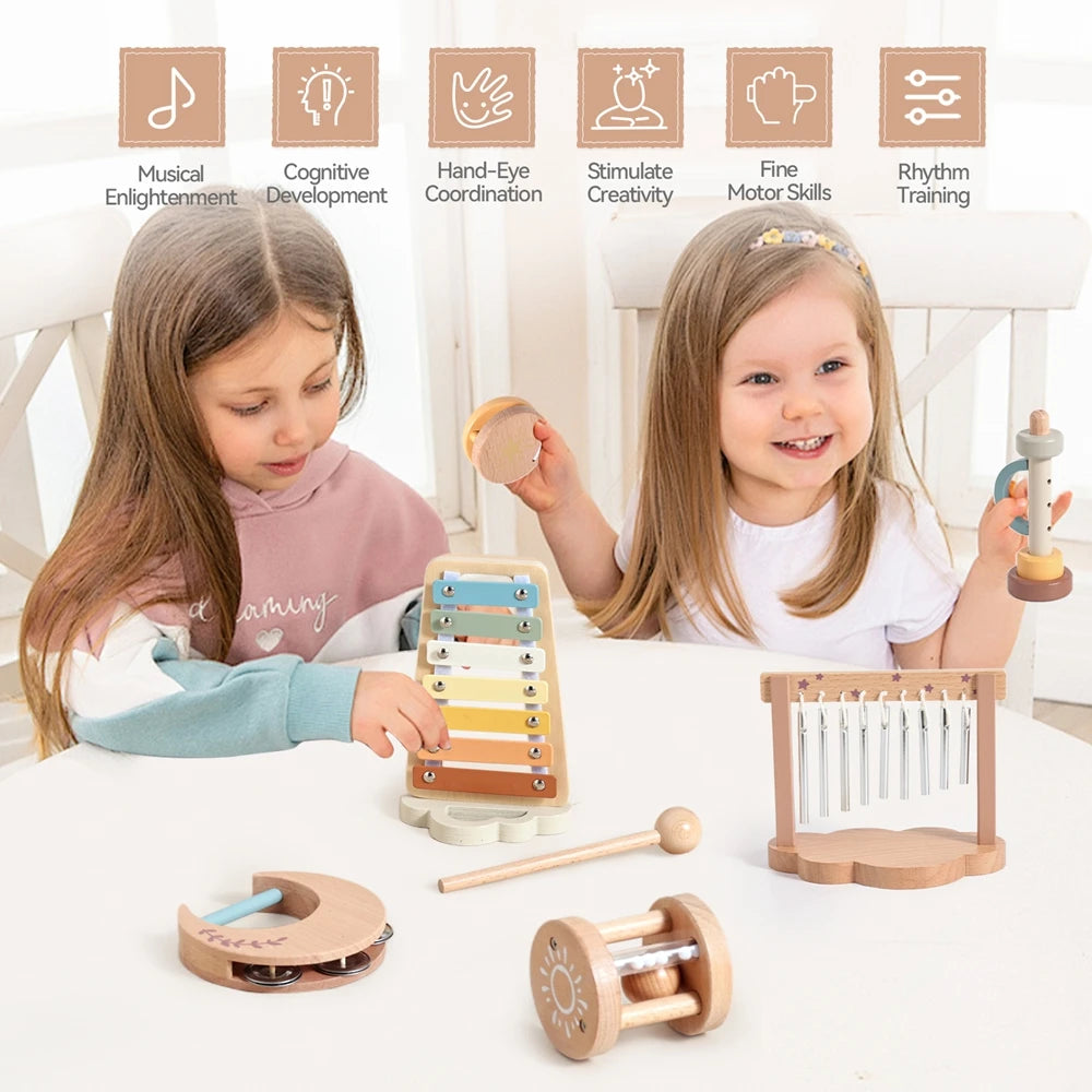 Montessori Wooden Music Instrument Set for Kids