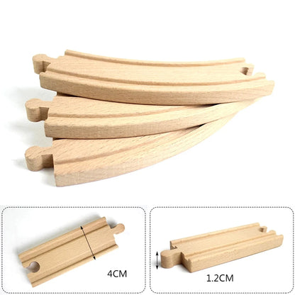 Educational Wooden Railway Track Expansion Set for Kids