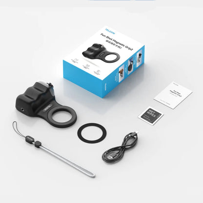 Magnetic Phone Camera Grip with Bluetooth Remote Control for iPhone and Android