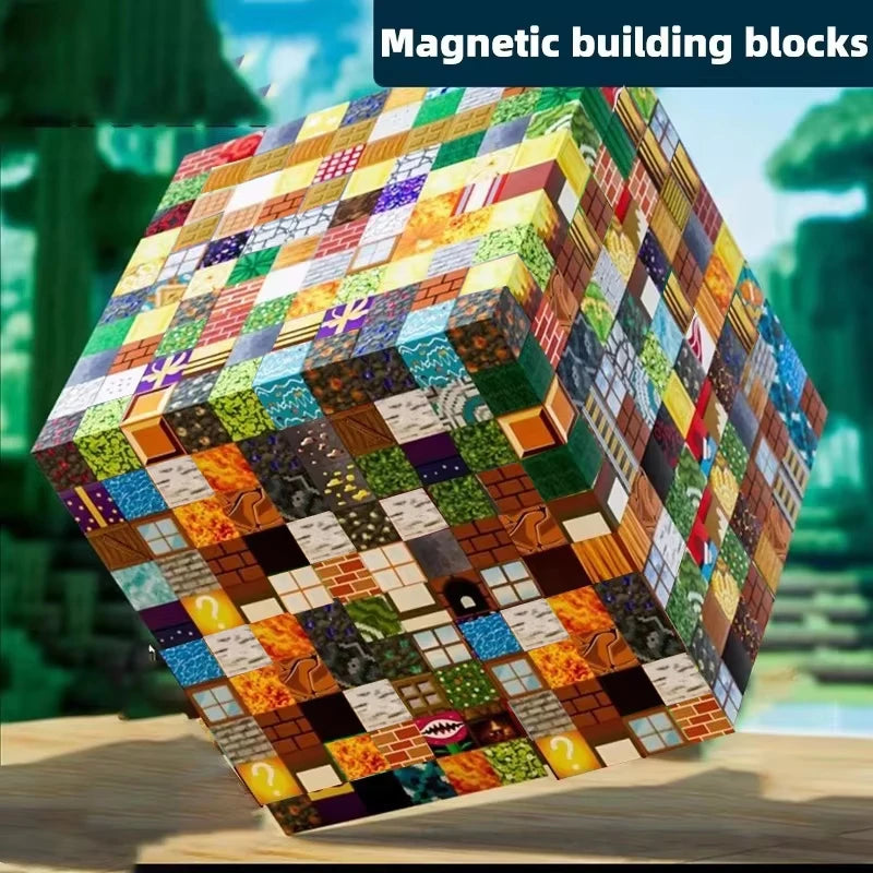 Creative Play Magnetic Building Block Toy with Storage Case