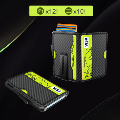 Business Compact Wallet with Money Clip and RFID Protection for Men