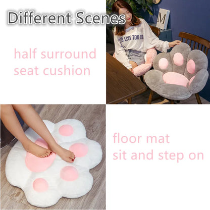 Cute Cat Paw Plush Cushion Large Soft Floor Pillow
