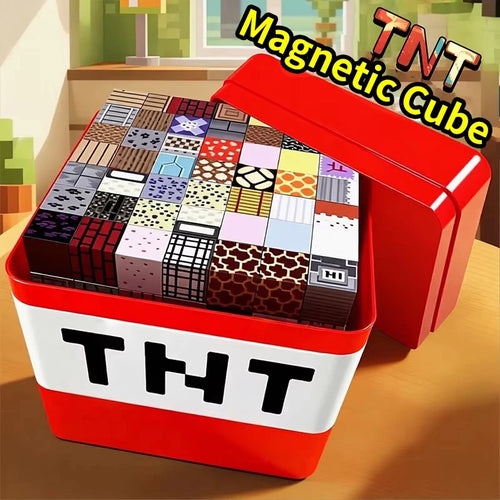 Creative Play Magnetic Building Block Toy with Storage Case