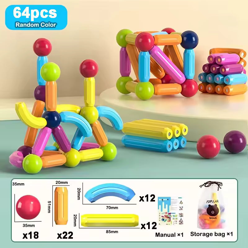 Montessori Magnetic Building Toy for Creative Learning