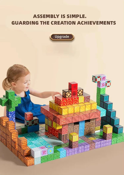 Creative Play Magnetic Building Block Toy with Storage Case