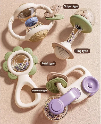 Baby Sensory Teething Toy Set with Rattles and Teethers