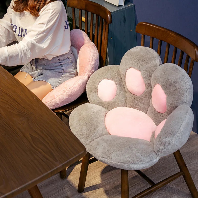 Cute Cat Paw Plush Cushion Large Soft Floor Pillow