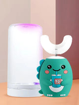 Kids U-Shaped Smart Electric Toothbrush Cartoon with Soft Silicone Head