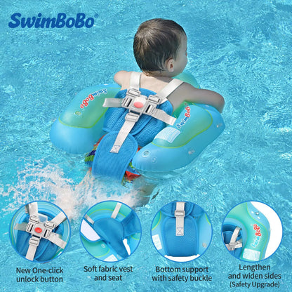 Infant Swimming Float with Sun Shade for Pool Fun