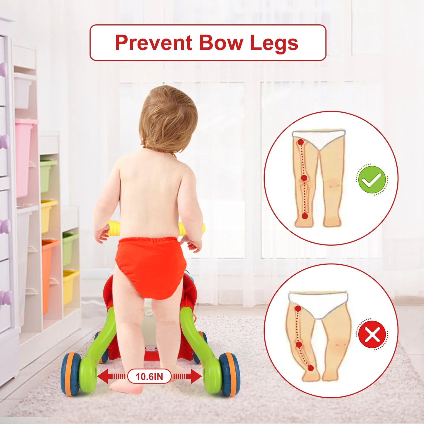 Multifunction Baby Push Walker Toy with Activity Board and Music