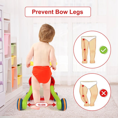 Multifunction Baby Push Walker Toy with Activity Board and Music